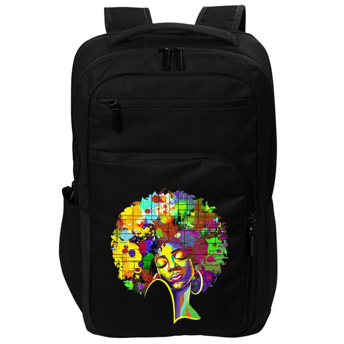 Afro American  Melanin Queen African American Impact Tech Backpack