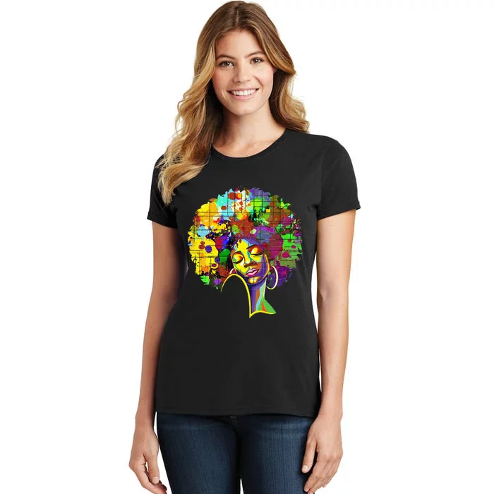 Afro American  Melanin Queen African American Women's T-Shirt