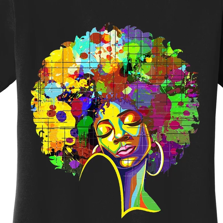 Afro American  Melanin Queen African American Women's T-Shirt