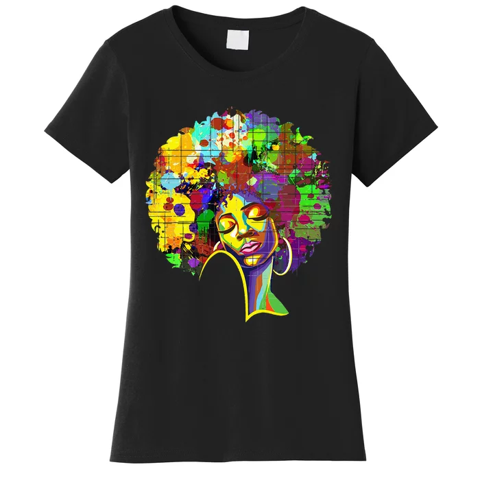 Afro American  Melanin Queen African American Women's T-Shirt