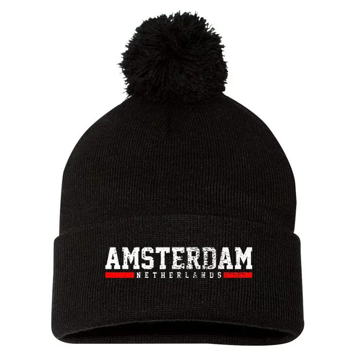 Amsterdam Pom Pom 12in Knit Beanie