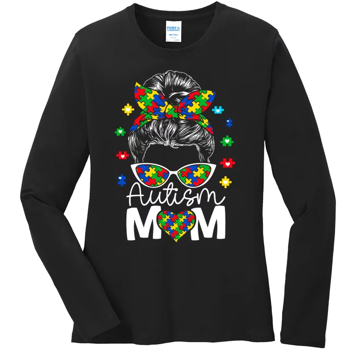 Autism Awareness Mom MotherS Day Celebration Ladies Long Sleeve Shirt