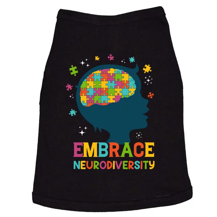 Autism Awareness Month Embrace Neurodiversity Brain Autism Doggie Tank