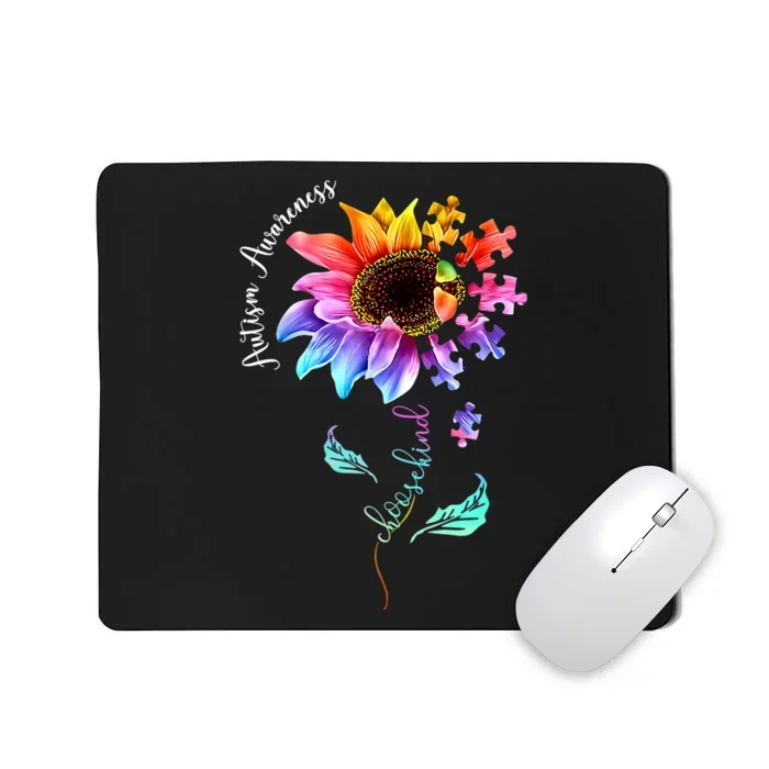 Autism Awareness Mom Choose Kind Autism Gift Sunflower Mousepad