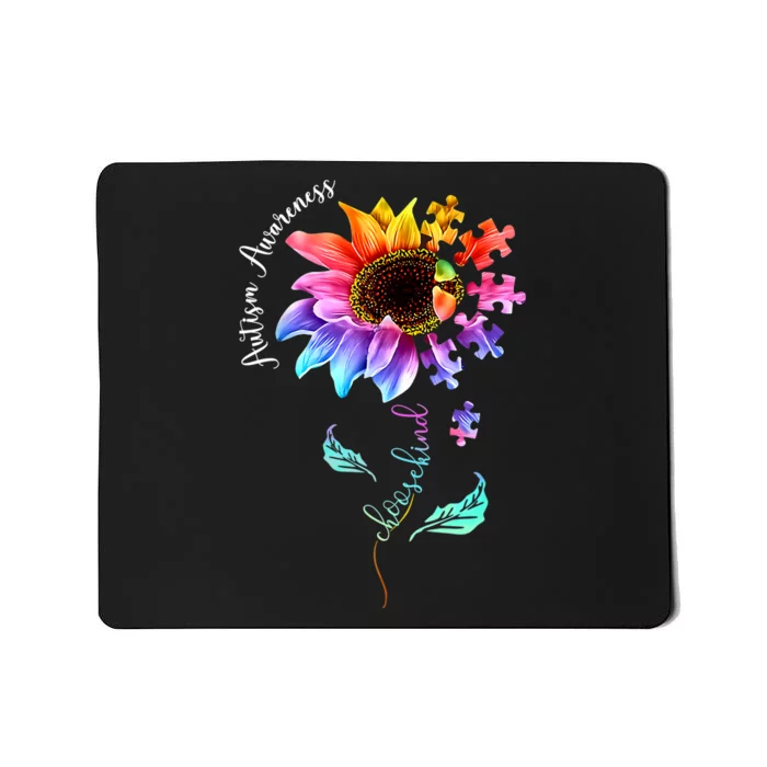 Autism Awareness Mom Choose Kind Autism Gift Sunflower Mousepad