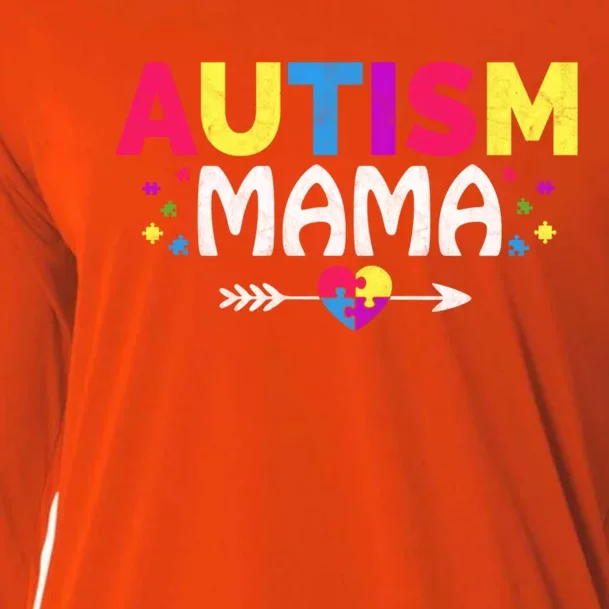 Autism Awareness Month Family Matching Cute Autism Mama Meaningful Gift Cooling Performance Long Sleeve Crew