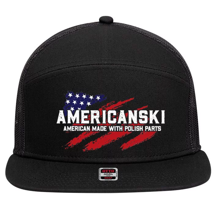 Americanski American Made With Polish Pride 7 Panel Mesh Trucker Snapback Hat