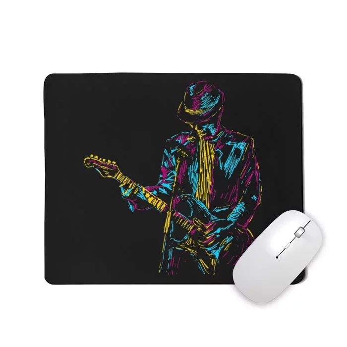 Abstract Art Musician Music Band Bass Player Mousepad