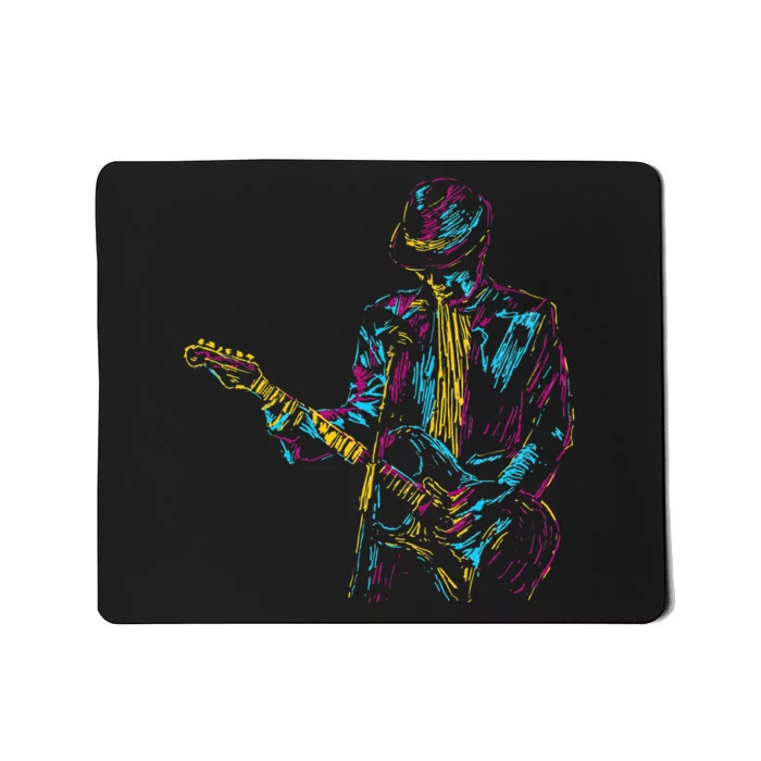 Abstract Art Musician Music Band Bass Player Mousepad