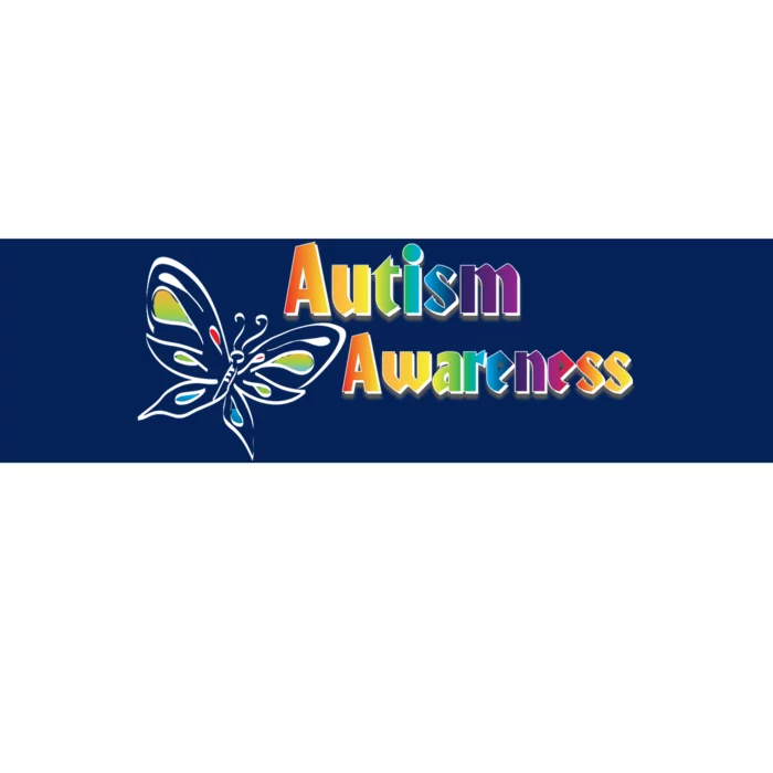 Autism Awareness Month Minimalist Butterfly Bumper Sticker