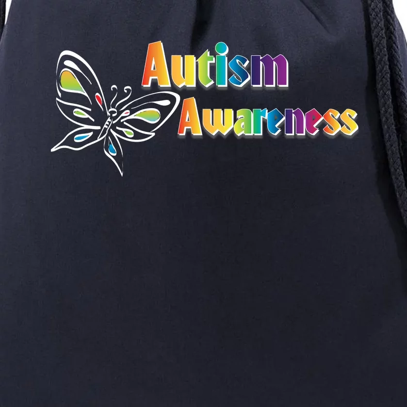 Autism Awareness Month Minimalist Butterfly Drawstring Bag