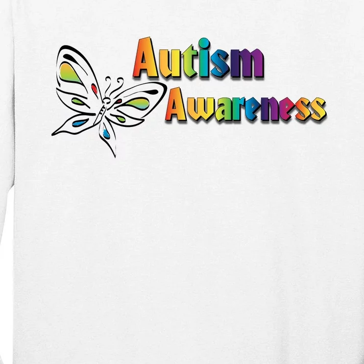 Autism Awareness Month Minimalist Butterfly Tall Long Sleeve T-Shirt