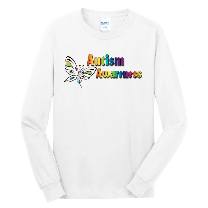 Autism Awareness Month Minimalist Butterfly Tall Long Sleeve T-Shirt