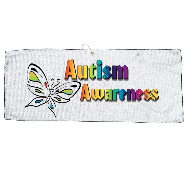 Autism Awareness Month Minimalist Butterfly Large Microfiber Waffle Golf Towel