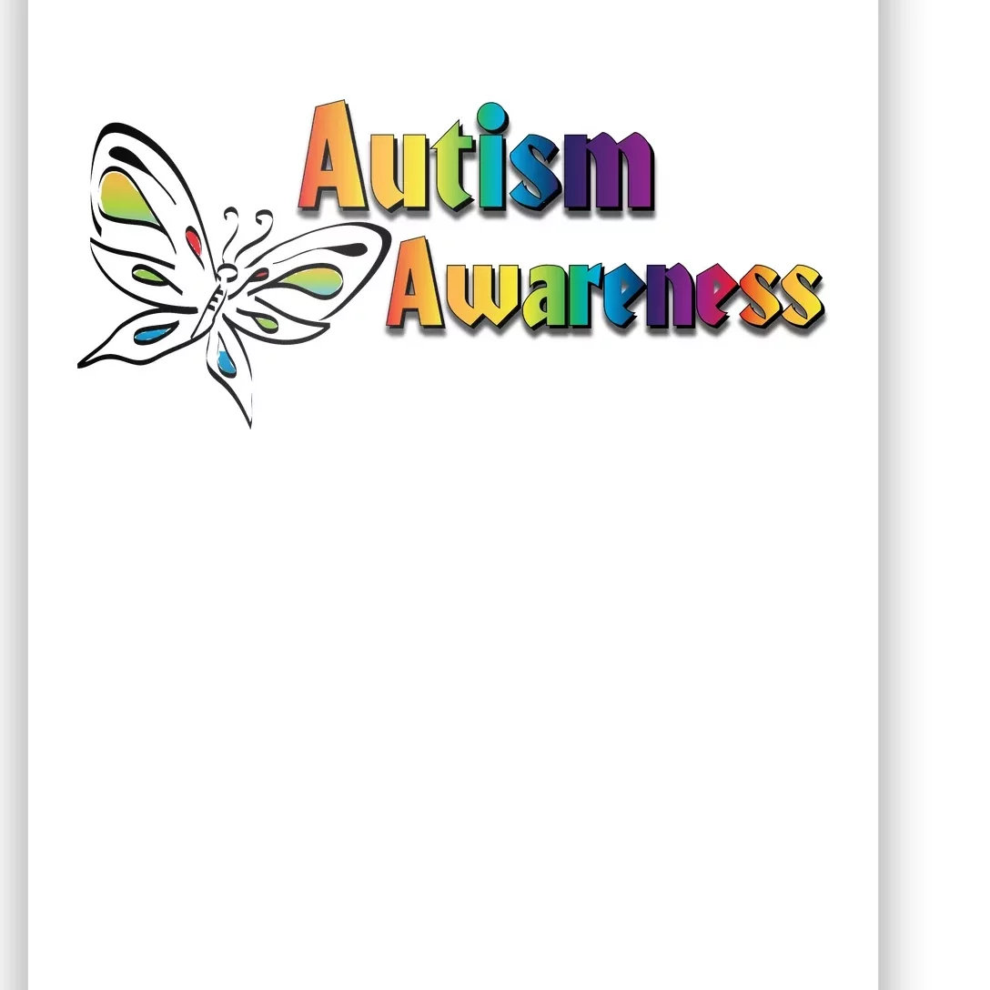 Autism Awareness Month Minimalist Butterfly Poster