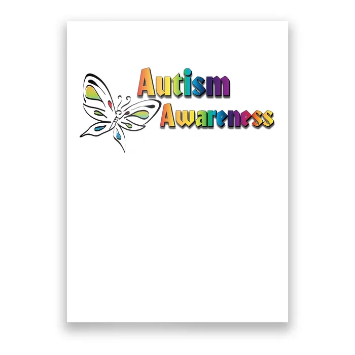 Autism Awareness Month Minimalist Butterfly Poster