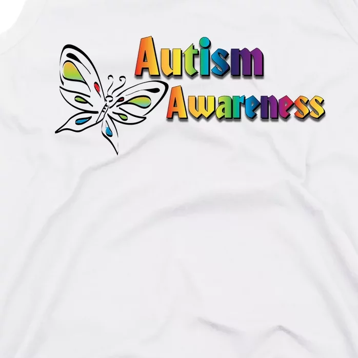 Autism Awareness Month Minimalist Butterfly Tank Top