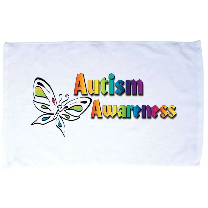 Autism Awareness Month Minimalist Butterfly Microfiber Hand Towel