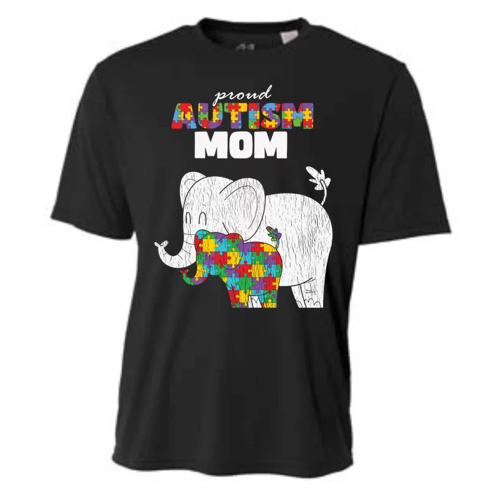 Autism Awareness Mom Proud Autistic Son Daughter Mama Mother Gift Cooling Performance Crew T-Shirt