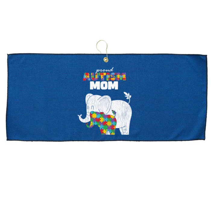 Autism Awareness Mom Proud Autistic Son Daughter Mama Mother Gift Large Microfiber Waffle Golf Towel