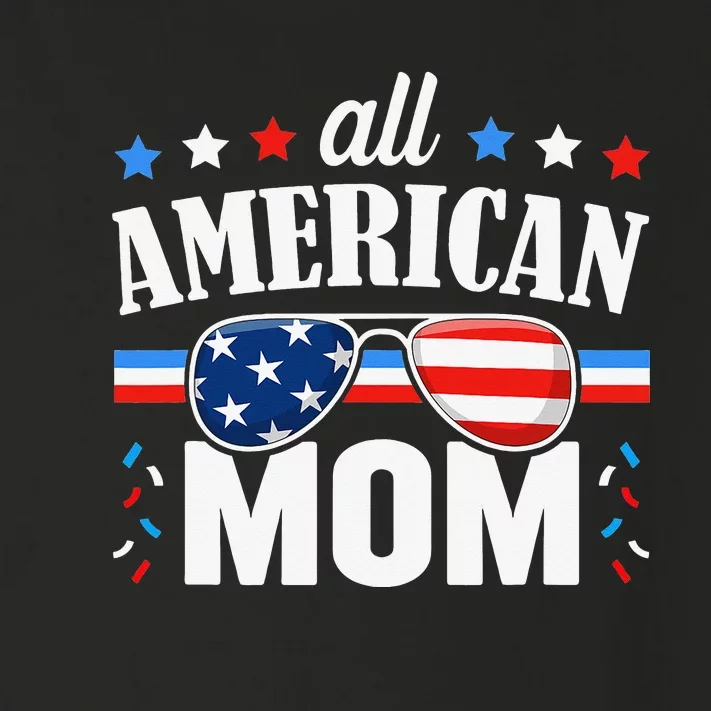 All American Mom 4th of July USA Family Matching Outfit Toddler Long Sleeve Shirt