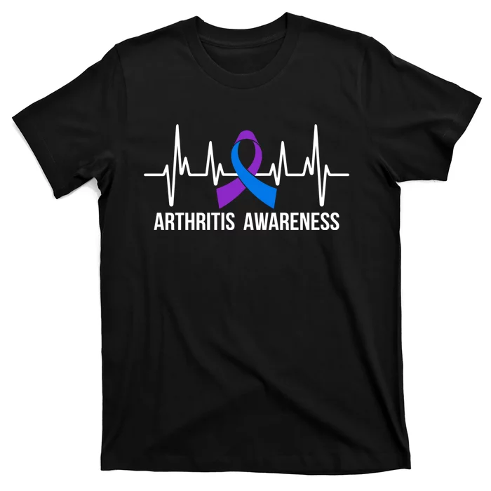 Arthritis Awareness Month Ribbon Heartbeat T-Shirt