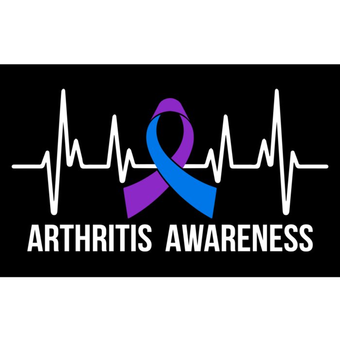 Arthritis Awareness Month Ribbon Heartbeat Bumper Sticker