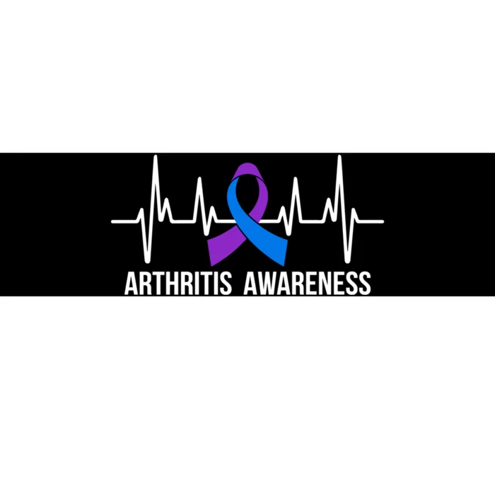 Arthritis Awareness Month Ribbon Heartbeat Bumper Sticker