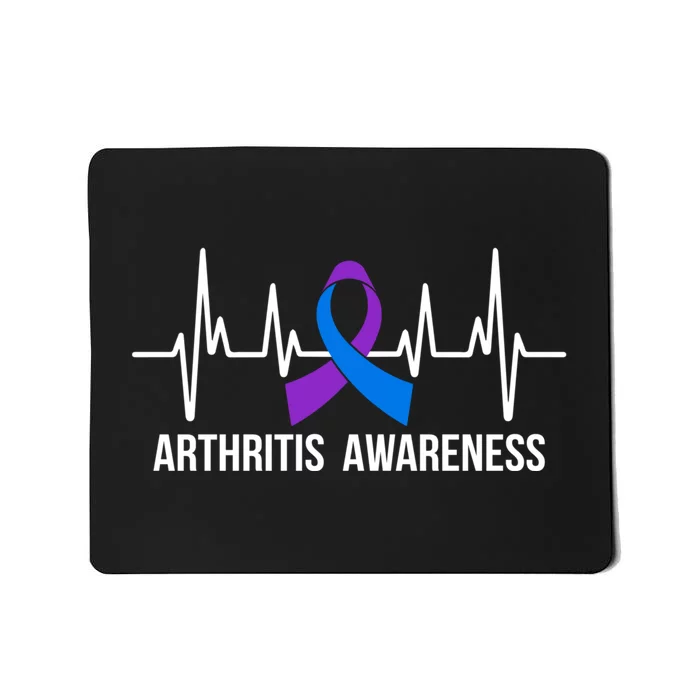 Arthritis Awareness Month Ribbon Heartbeat Mousepad