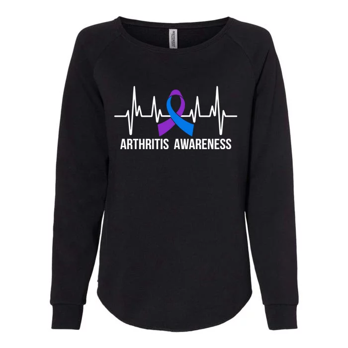 Arthritis Awareness Month Ribbon Heartbeat Womens California Wash Sweatshirt