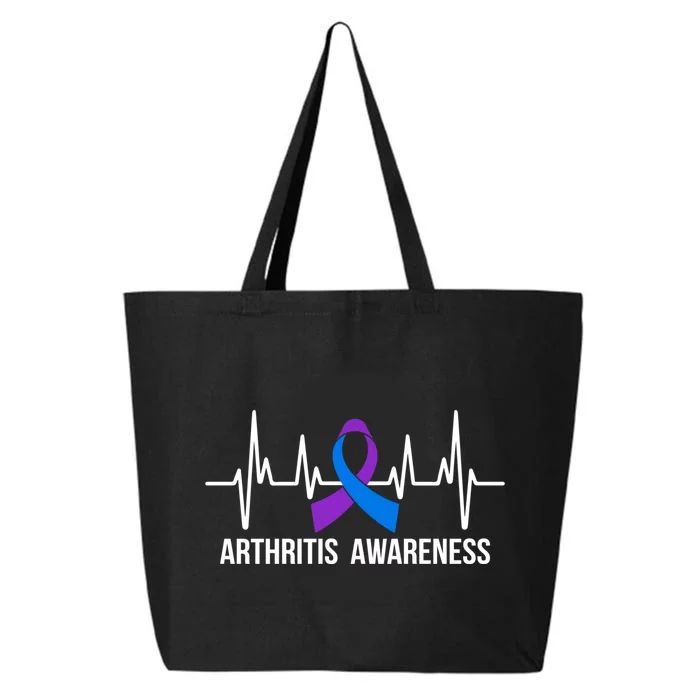 Arthritis Awareness Month Ribbon Heartbeat 25L Jumbo Tote