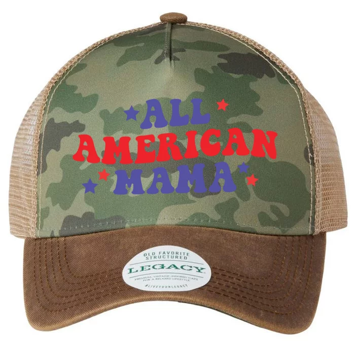 All American Mama Independence Day Gift Legacy Tie Dye Trucker Hat