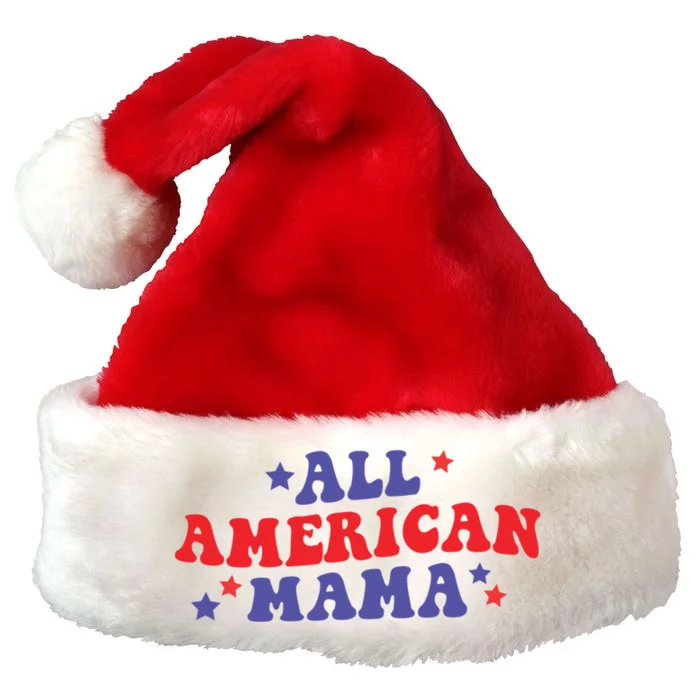 All American Mama Independence Day Gift Premium Christmas Santa Hat