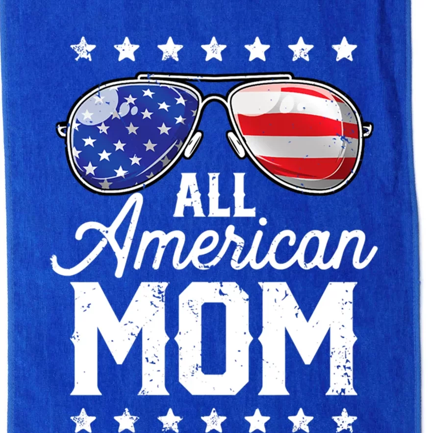 All American Mom 4th Of July Mothers Day Mommy Cool Gift Platinum Collection Golf Towel