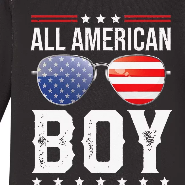 All American Matching Family Fourth 4th of July American Baby Long Sleeve Bodysuit