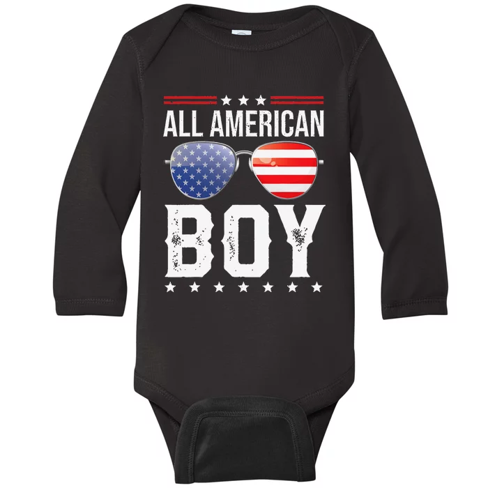 All American Matching Family Fourth 4th of July American Baby Long Sleeve Bodysuit