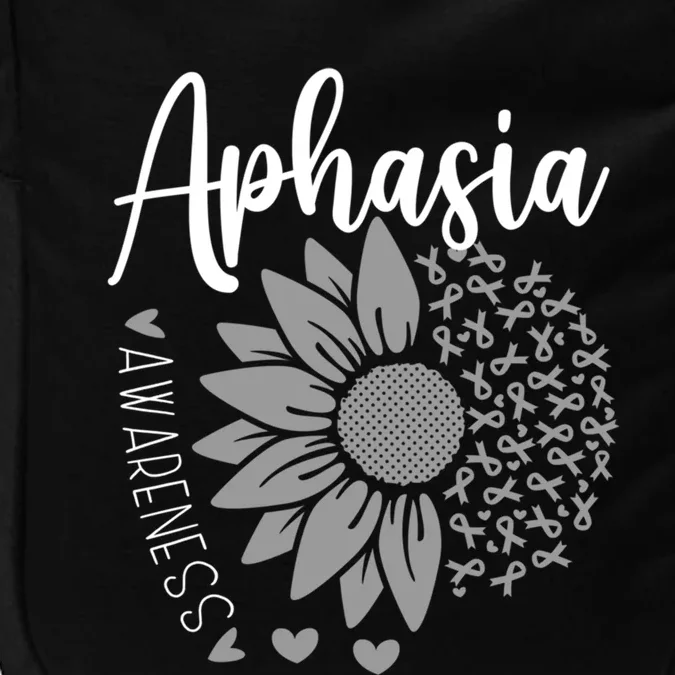 Aphasia Awareness Month Sunflower Grey Ribbon Cute Gift Impact Tech Backpack