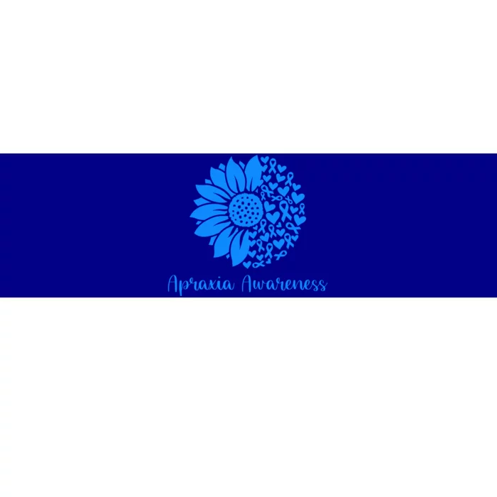 Apraxia Awareness Month Blue Sunflower We Wear Blue In May Great Gift Bumper Sticker