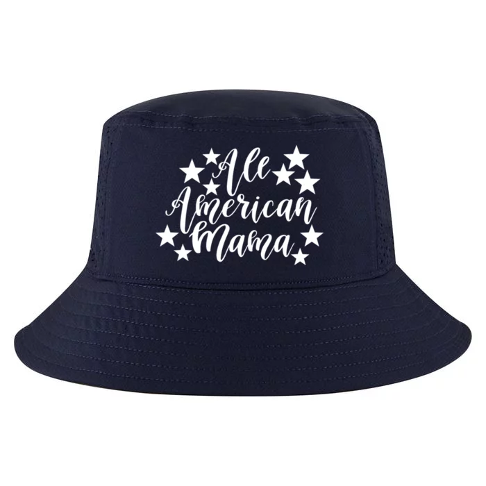 All American Mama 4th Of July Patriotic Gift Cool Comfort Performance Bucket Hat