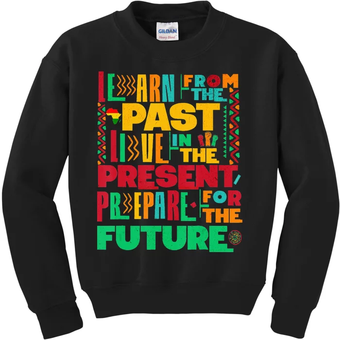 African American Melanin Pride Celebrate Black History Month Kids Sweatshirt