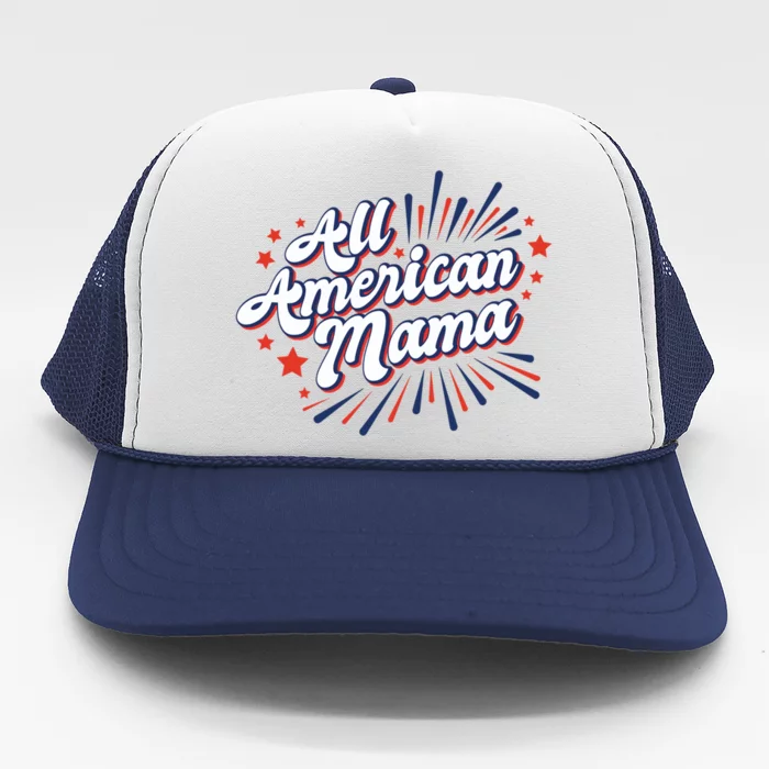 All American Mama Gift Trucker Hat