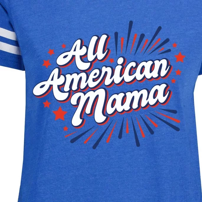 All American Mama Gift Enza Ladies Jersey Football T-Shirt