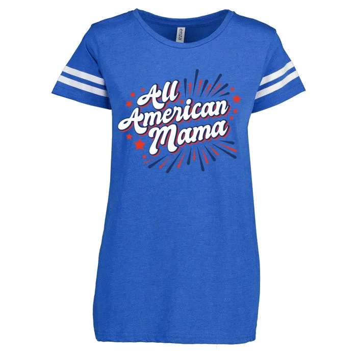 All American Mama Gift Enza Ladies Jersey Football T-Shirt