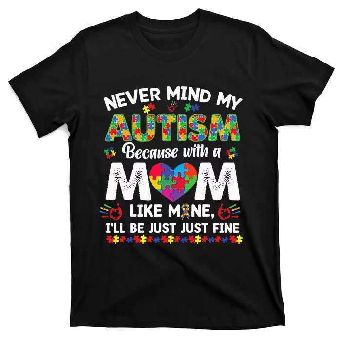 Autism Awareness Month Autism Mom puzzle T-Shirt