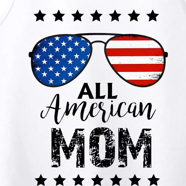 All American Mom 4th Of July Family Matching Performance Tank