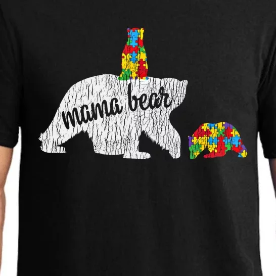 Autism Awareness Mama Bear Autistic Awareness Mom Gift Pajama Set