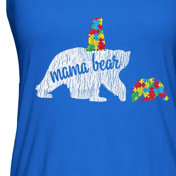 Autism Awareness Mama Bear Autistic Awareness Mom Gift Ladies Essential Flowy Tank