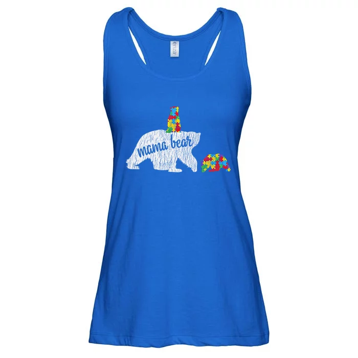 Autism Awareness Mama Bear Autistic Awareness Mom Gift Ladies Essential Flowy Tank