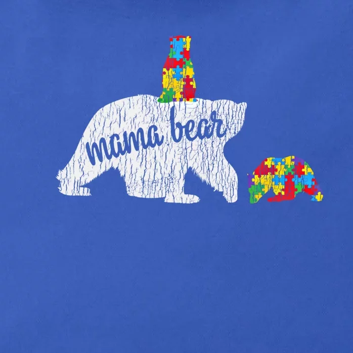 Autism Awareness Mama Bear Autistic Awareness Mom Gift Zip Tote Bag