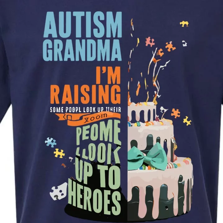 Autism Awareness Mom: Raising A Groovy Hero Cute Gift Sueded Cloud Jersey T-Shirt